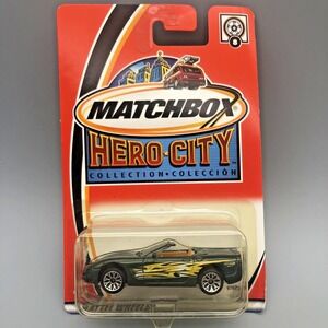 Matchbox Hero City 2000 Chevrolet Corvette Dark Green Chevy Diecast 1:60 Scale